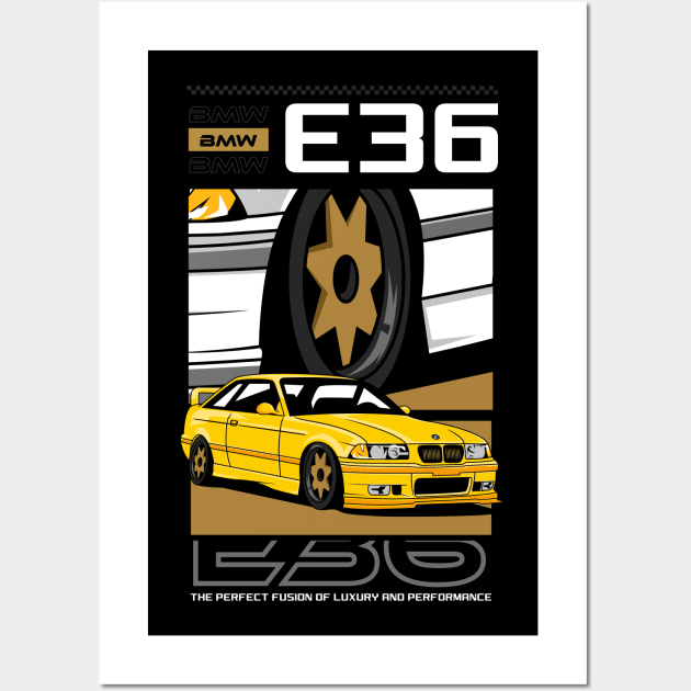 Classic e36 Wall Art by Harrisaputra